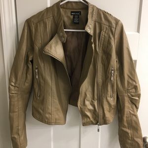 Wet Seal Tan Faux Leather Jacket